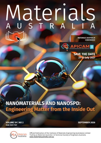Materials Australia Magazine | September 2026 | Volume 59 | No 2