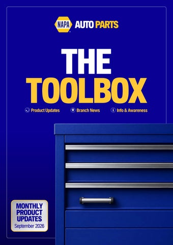 NAPA Auto Parts - The ToolBox - September 2026