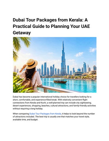 Dubai Tour Packages from Kerala_ A Practical Guide to Planning Your UAE Getaway