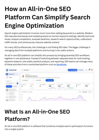 How an All-in-One SEO Platform Can Simplify Search Engine Optimization