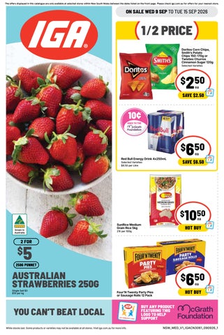 NSW - IGA Catalogue Plus (South Eveleigh, Mortdale, North Sydney, MLC, George St, Wynyard) 9.9.26