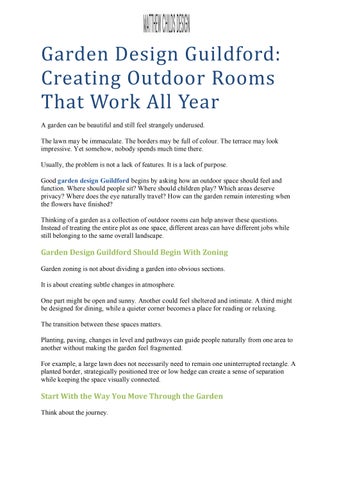 Garden Design Guildford Creating Outdoor Rooms That Work All Year