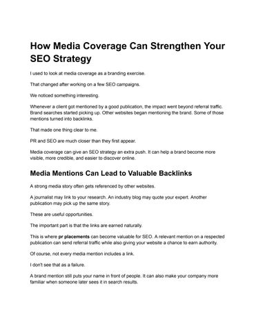 How Media Coverage Can Strengthen Your SEO Strategy