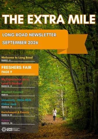The Extra Mile Newsletter 26/27 VOL. 1