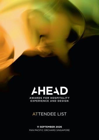 AHEAD Asia 26 Attendee List