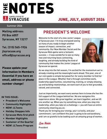 NOTES Summer 2026 pt 1