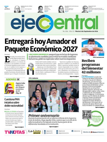 EjeCentral Diario | 8 de septiembre de 2026