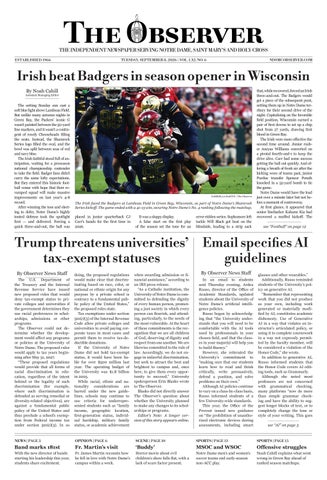 Print Edition for The Observer for Tuesday, September 8, 2026