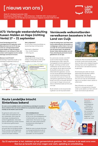 gemeente land van cuijk week 37 2026