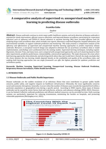 A comparative analysis of supervised vs. unsupervised machine learning in predicting disease outbrea