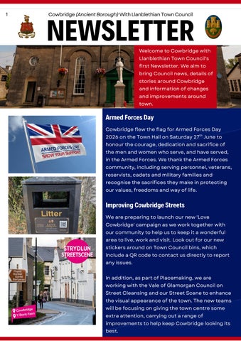 Cowbridge with Llanblethian Town Council - Newsletter #1 