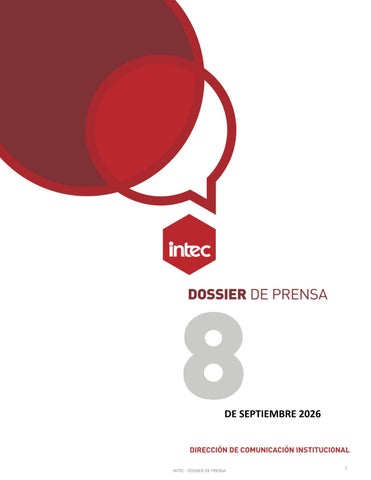 Dossier de prensa 08 de Septiembre 2026