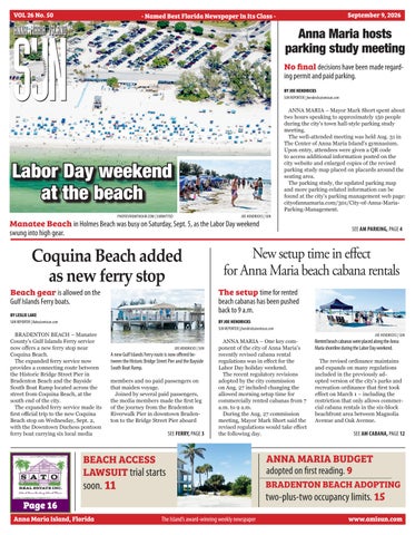 Anna Maria Island Sun September 9, 2026