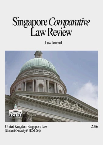 Singapore Comparative Law Review (UKSLSS Law Journal) 2026