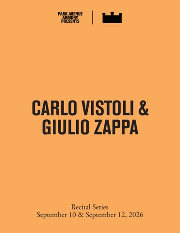 Recital Series: Carlo Vistoli & Giulio Zappa