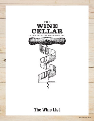 Crystal Springs Resort Wine Cellar List