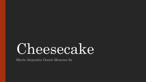 Cheesecake issu