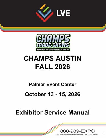 CHAMPS Exhibitor Service Manual AUS26-2 v2