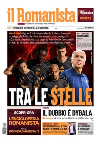 Il Romanista del 9 settembre 2026
