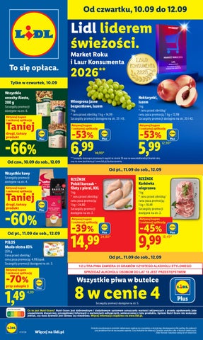 Lidl gazetka spożywcza od 10.09 do 12.09.2026