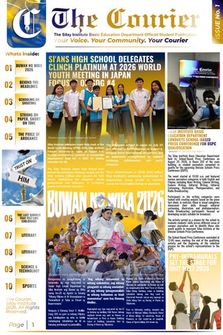 The Courier Issue 1 - Silay Institute 