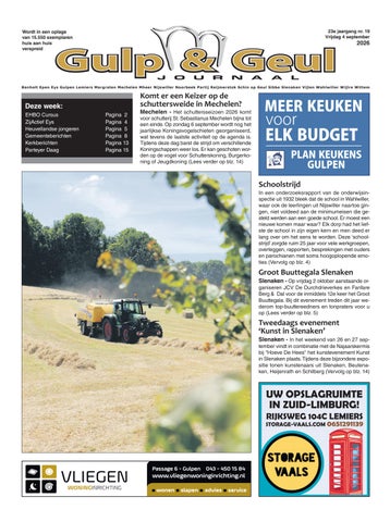 Gulp en Geul Journaal van vrijdag 4 september 2026