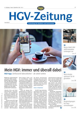 September-Ausgabe der HGV-Zeitung