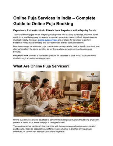 Online Puja Services in India – Complete Guide to Online Puja Booking
