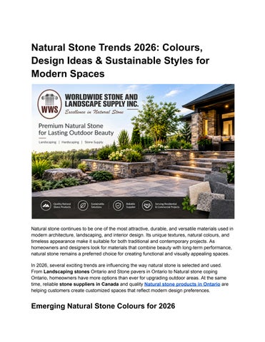 Natural Stone Trends 2026_ Colours, Design Ideas & Sustainable Styles for Modern Spaces - 7 Septembe