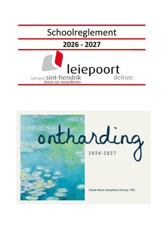 Schoolreglement 2026-2027 - Leiepoort campus Sint-Hendrik