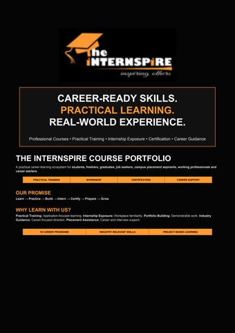 The Internspire Career Courses & Skill Development Brochure