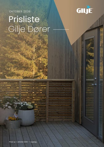 Gilje - Prisliste dører oktober 2026