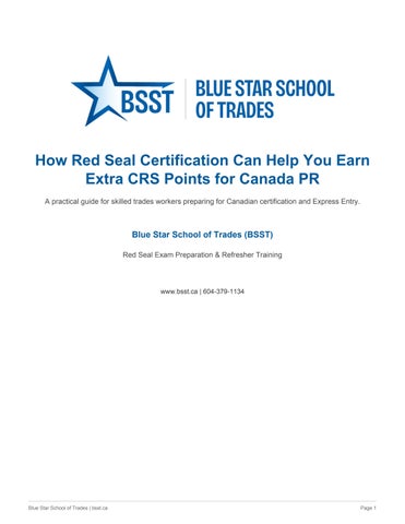 Red Seal Certification & CRS Points for Canada PR
