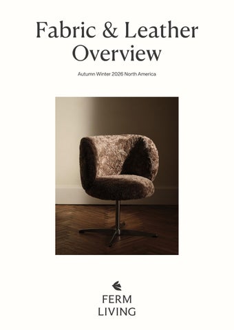 Ferm Living Fabric and Leather Overview North America Autumn Winter 2026