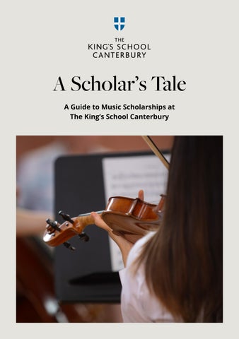 A Scholar's Tale - Music Scholarships at King's