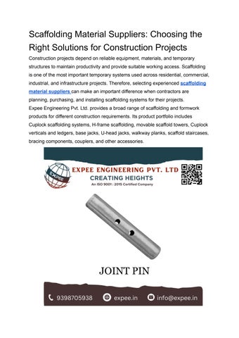 scaffolding material suppliers