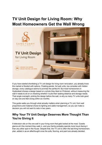 TV Unit Design for Living Room_ Why Most Homeowners Get the Wall Wrong