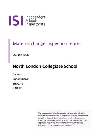 NLCS Material Change Inspection report 2026