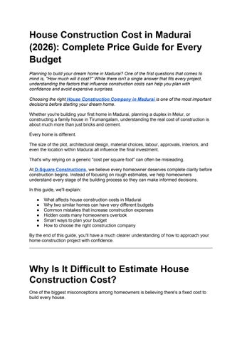 House Construction Cost in Madurai (2026)_ Complete Price Guide for Every Budget
