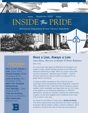 Inside the Pride Newsletter
