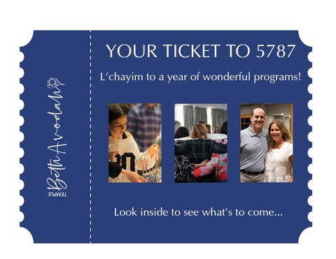 Your Ticket to 5787 at TBA