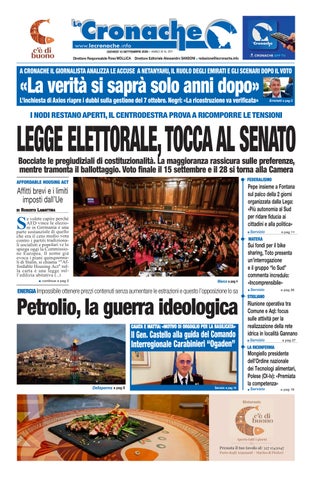 Cronache del 10 settembre 2026