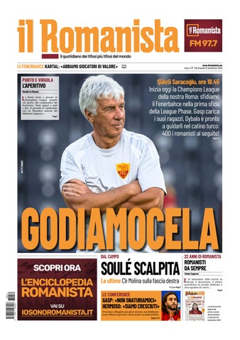 Il Romanista del 10 settembre 2026