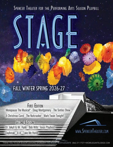 Spencer Theater Stage Program - Fall/Winter 2026