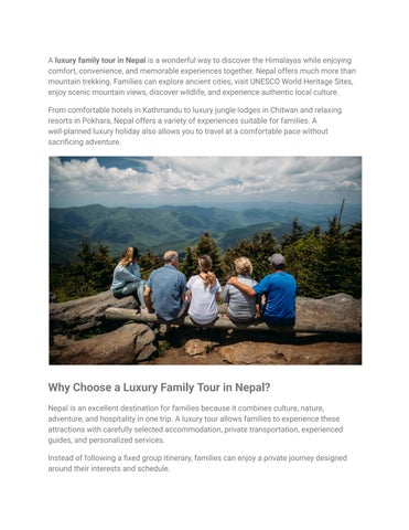 Family Tour in Nepal_ An Unforgettable Himalayan Holiday