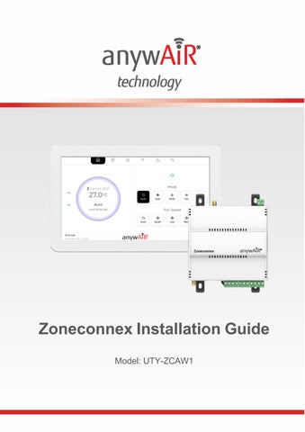 anywAiR® Technology Zoneconnex Installation Guide