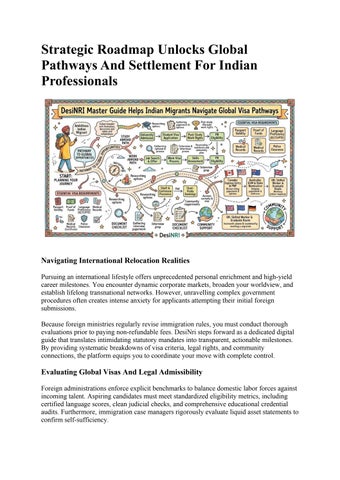 Strategic Roadmap Unlocks Global Pathways And Settlement For Indian Professionals