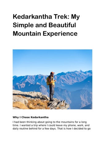 Kedarkantha Trek pdf