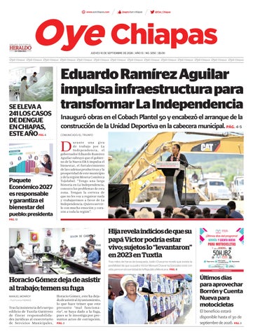 Oye Chiapas 10 de Septiembre de 2026