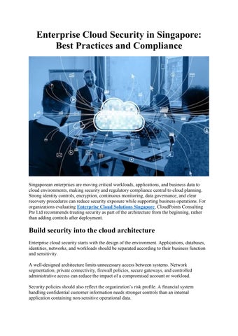 Enterprise Cloud Security in Singapore Best Practices and Compliance